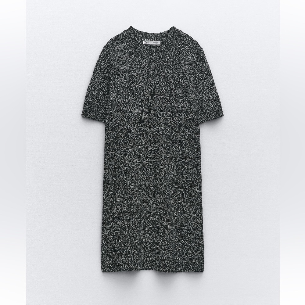 🩵ZARA TWISTED YARN KNIT MINI DRESS